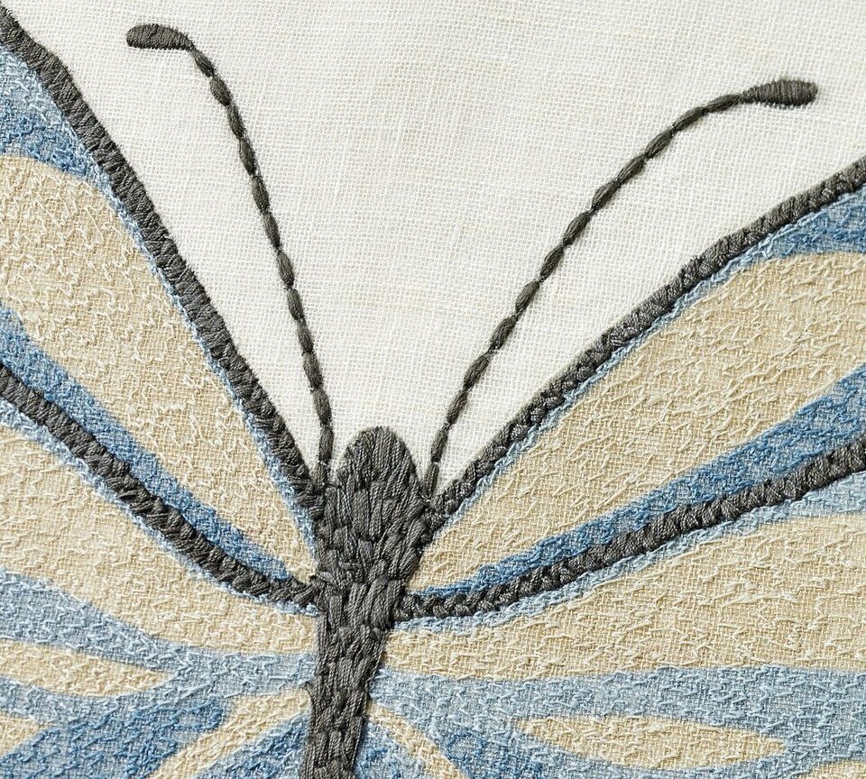 Butterfly Embroidered Cushion Cover West Elm Australia